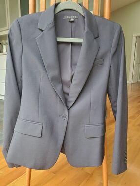 Theory Navy Single-Button Blazer